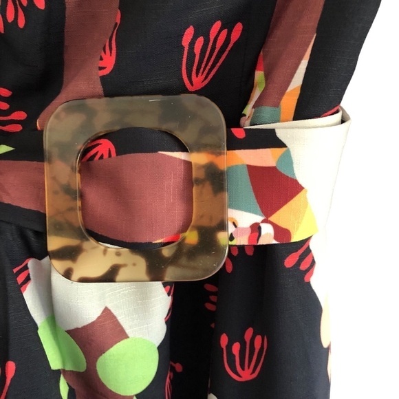 Hutch X ModCloth Dress Let’s Go Boho Brown Black Multi Maxi Size 4 - Picture 12 of 16